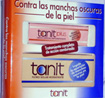Tanit plus 15 ml. + Tanit filtro solar.
Tanit es una crema despigmentante, elimina manchas oscuras de la piel.
Tanit plus y Tanit filtro solar modo de empleo: se aplica �nicamente sobre las superficies interesadas y con la yema de los dedos, con un ligero masaje hasta su absorci�n. Debe comenzarse con una sola aplicaci�n diaria, durante 10 d�as, para continuar despu�s con dos aplicaciones, una por la ma�ana y otra por la noche, durante los sesenta o noventa d�as de tratamiento la aplicaci�n de Tanit plus y Tanit filtro solar debe de seguirse sin interrumpir las aplicaciones ning�n d�a.
Tanit plus y Tanit filtro solar ingredientes: �cido k�jico y extracto natural �de gayuba combinan sus acciones en tanit plus de forma que consiguen un efecto sin�rgico de gran poder despigmentante.
El filtro solar de regalo.
Tanit plus y Tanit filtro solar se puede comprar en esta para farmacia.
Tanit plus y Tanit filtro solar est� fabricado por laboratorios Vi�as.
Productos similares de compra...