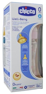 parafarmacia comprar CHICCO Biberón Well-Being 0m+ tetina de látex flujo Regular, 150 ml. ROSA