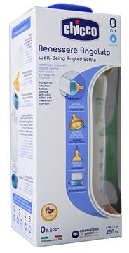 parafarmacia comprar CHICCO Biberón Well-Being Angular 0m+ tetina de látex flujo R, 250 ml, ROSA