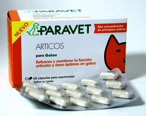 parafarmacia comprar PARAVET ARTICOS  para gatos 60 capsulas masticables sabor a carne