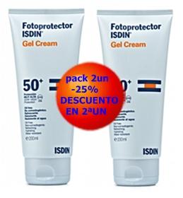 parafarmacia comprar FOTOPROTECTOR solar Isdin 50+ 200 ml. gel crema DUPLO 2ª UN. 25% DESCUENTO 