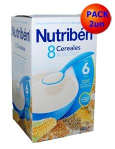 parafarmacia comprar NUTRIBEN  papilla de 8 cereales 600 gr. DUPLO 20% de DESCUENTO en 2ª un