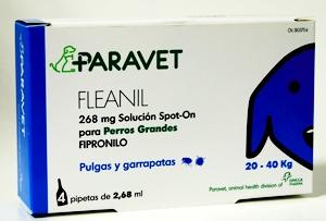 parafarmacia comprar PARAVET  FLEANIL  4 pipetas de 2,68 ml. Perros de 20-40 kgr