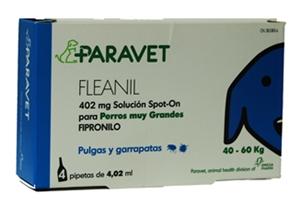 parafarmacia comprar PARAVET  FLEANIL  4 pipetas de 4,02 ml. Perros de 40-60 kgr.