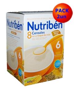 parafarmacia comprar NUTRIBEN   papilla 8 cereales toque de miel galletas maria  600 gr. DUPLO 20% de DESCUENTO EN 2ª UN.