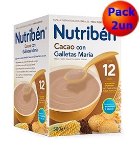 parafarmacia comprar NUTRIBEN papilla cacao con galletas maría 600 gr. DUPLO 20% de DESCUENTO en 2ª UN.