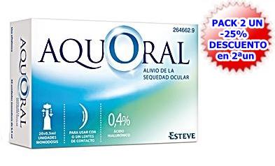 parafarmacia comprar AQUORAL gotas oftalmicas 20 unidades monodosis de 0,5 ml. DUPLO 30%  de DESCUENTO en 2ªUN.