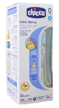 parafarmacia comprar CHICCO Biberón Well-Being 0m+ tetina de látex flujo Regular, 150 ml. AZUL